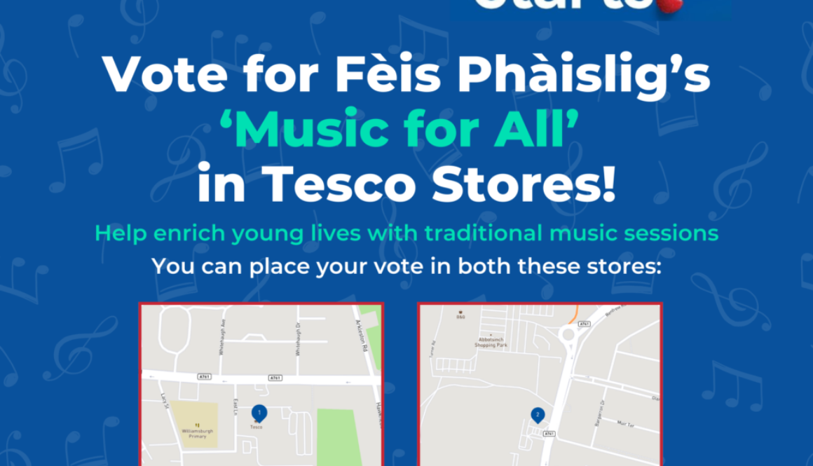 Vote for Fèis Phàislig’s ‘Music for All’ in Tesco Stores!
