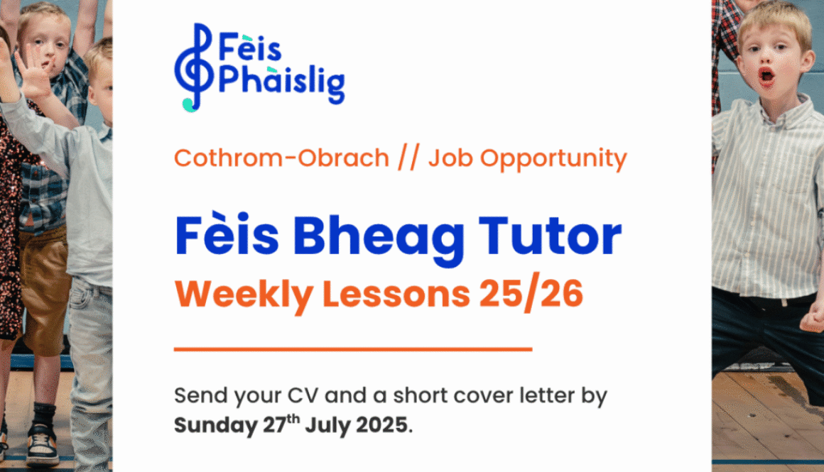 WL25 Fèis Bheag Tutor Job Opportunity